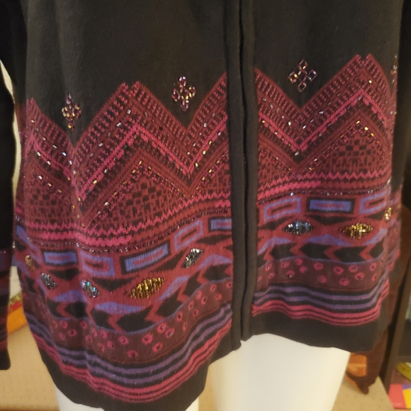 CHICO'S Design Beaded Cardigan - Picture 4 of 7